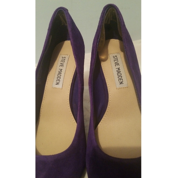 Steve Madden Plum Suede Pumps Size 6.5 - Picture 5 of 8